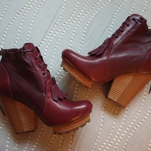 Timo Weiland for Tsubo platform boots size 8 WINE
